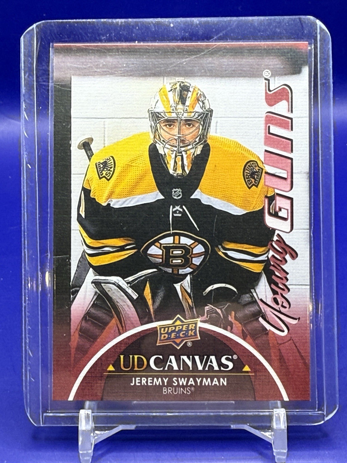 2021-22 Upper Deck Series 1 - UD Canvas Young Guns #C116 Jeremy Swayman (RC)