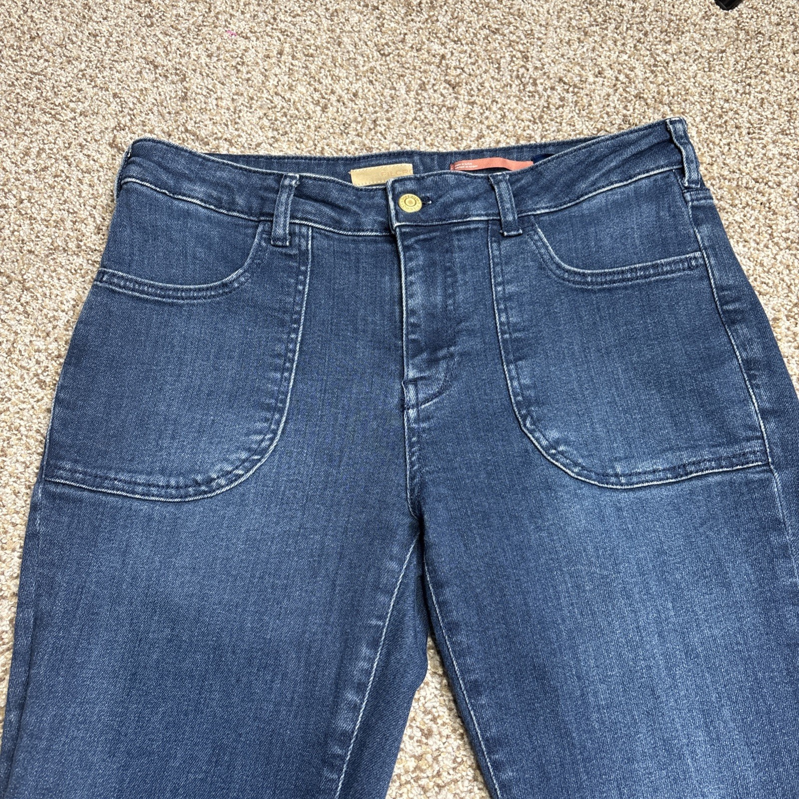 Anthropologie Pilcro The Kit Utility Flare Leg Med Wash Jeans 29 Fits 32 X 30.5 - View 2