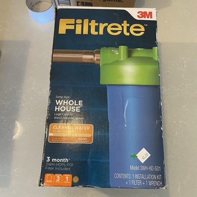 3M Filtrete Large Capacity Whole House Filtration System,3WH-HD-S01 New Open Box