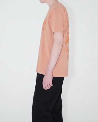 Stussy X Our Legacy Work Shop Surf Skull Pigment Dyed Tee in Clay