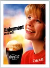 1985 YOUNG WOMAN COCA COLA ENJOYMENT Vintage 8"X11" Magazine Ad 1980's HTN52