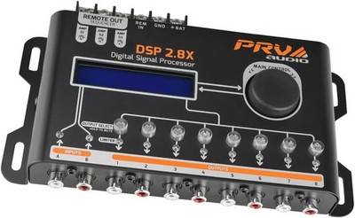 PRV AUDIO DSP 2.8X 2-CH IN / 8-CH OUT DIGITAL SOUND PROCESSOR CAR CROSSOVER EQ