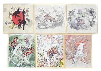 Mini Shikishi 6pcs Set ''Okami'' Capcom Limited Japan