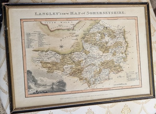 Langley & Belch 1817 Antique Map Somerset, Hand Coloured, St Vincent's Rock (photo 3)