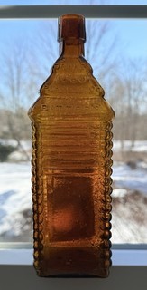 Antique ST DRAKES 1860 PLANTATION X BITTERS Patented 1862 6 Log Bottle