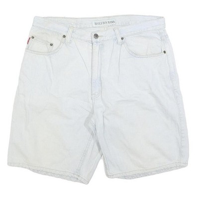 BUGLE BOY Herren Shorts weiß Freizeit M W34 Baumwollmischung Relaxed Fit