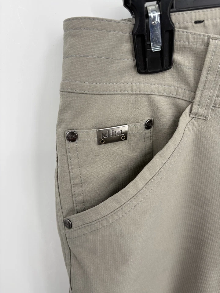 Pantalones para hombre Kuhl Sillencer Rogue 32x32 beige caqui senderismo al aire libre ripstop elásticos Foto 3 de 4