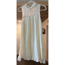 Altar'd State Ivory Lace Mock Neck Sleeveless Mini Dress Boho White Small