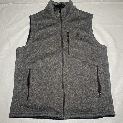 POLO RALPH LAUREN FLEECE PERFORMANCE SWEATER VEST Grey Heather SIZE L