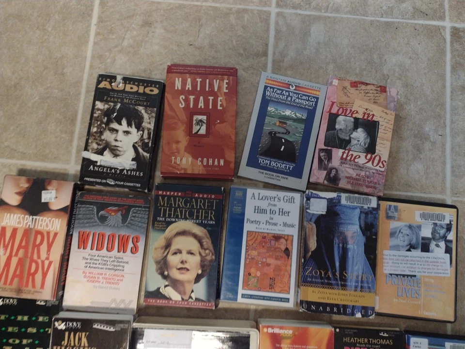 Mixed Audiobook Lot of 27 Audio Books on cassette tape Fiction Non-fiction Bio - Image 4 of 4