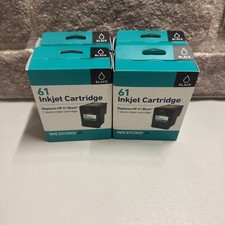 4 Boxes: Wexford Inkjet Cartridge Replaces HP 61 Black 