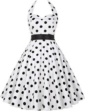 Women Vintage Dresses Polka Dots 50s Rockabilly Wiggle Party Dress