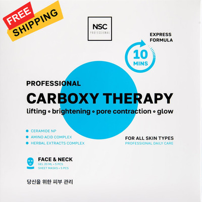 Name Skin Care Korean Carboxy CO2 Therapy Face & Neck 1 Count (Pack of 5) 