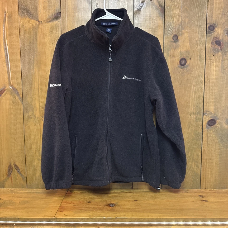 Microsoft Dynamics Program Promo Fleece Polyester Full Zip Jacket Men Size Small - Image 2 of 4