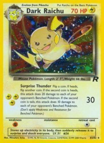Team Rocket Dark Raichu - 83/82 - Secret Rare - Unlimited Edition x1 NM-Mint Pok