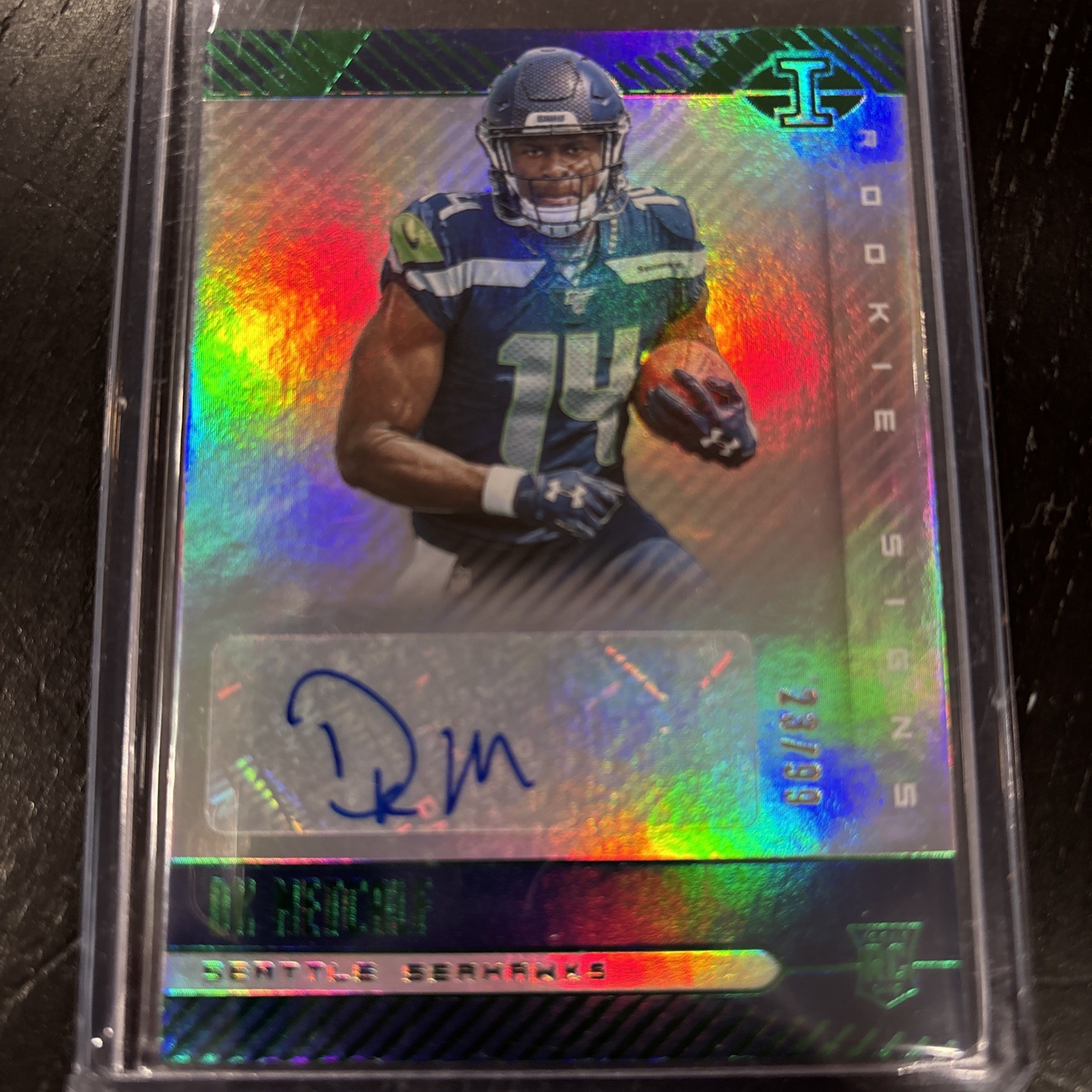 DK Metcalf Panini Illusions Rookie Signs #DKM Green