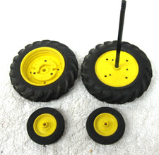 1/16 JOHN DEERE TRACTOR TIRE RIMS WHEELS 13.00 34 FIRESTONE RUBBER 3 1/2 IN