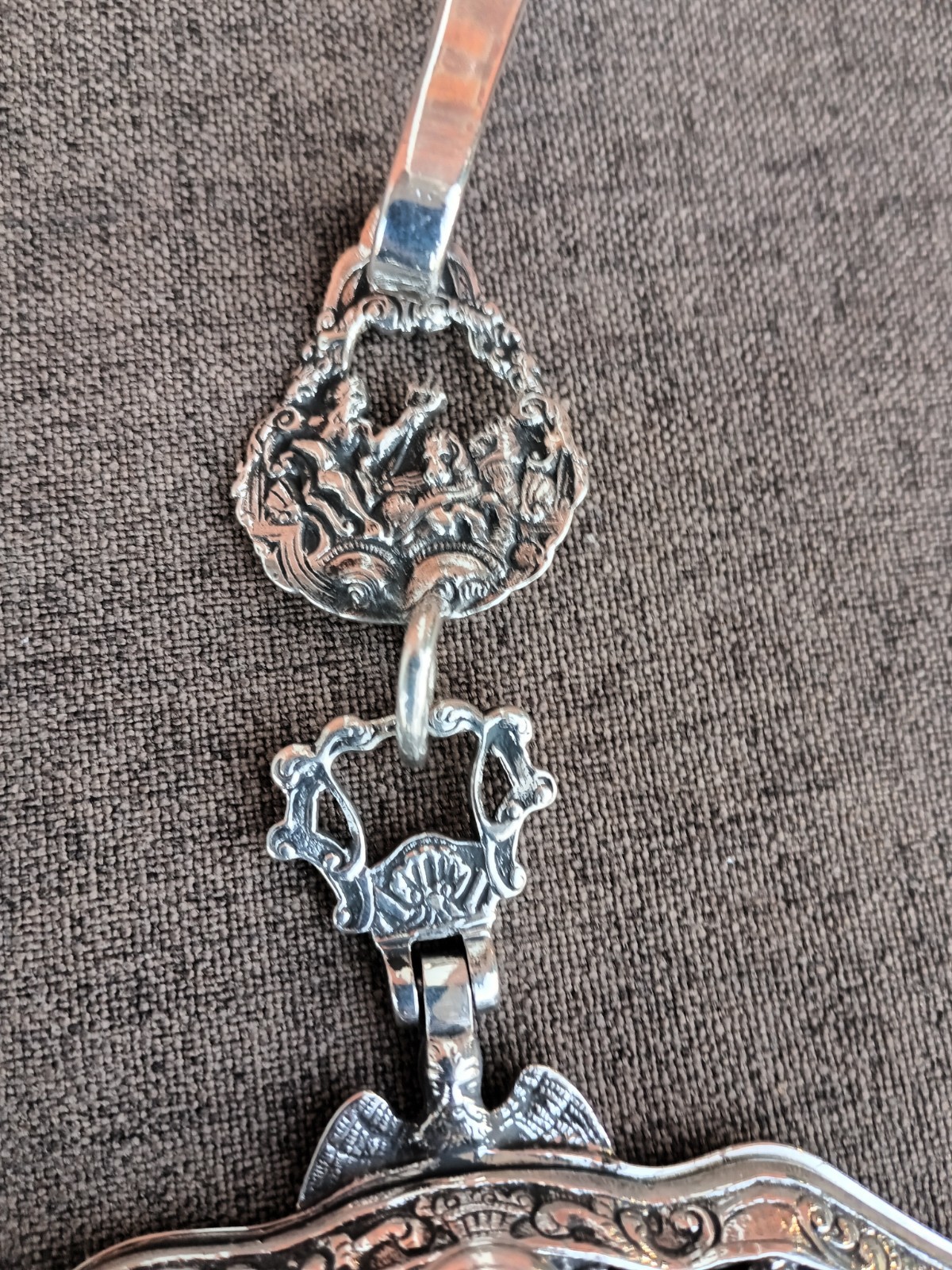 Antique Solid .800 Silver Chatelaine Bag /Purse E… - image 6