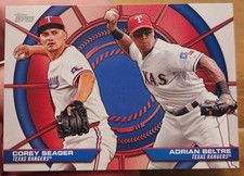 ADRIAN BELTRE COREY SEAGAR 2025 TOPPS SERIES 2 BASEBALL DYNAMIC DUOS RANGERS