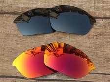 Vonxyz Polarized Lenses for-Oakley Half Jacket 2.0 OO9144 Black Fire-Combo Pack