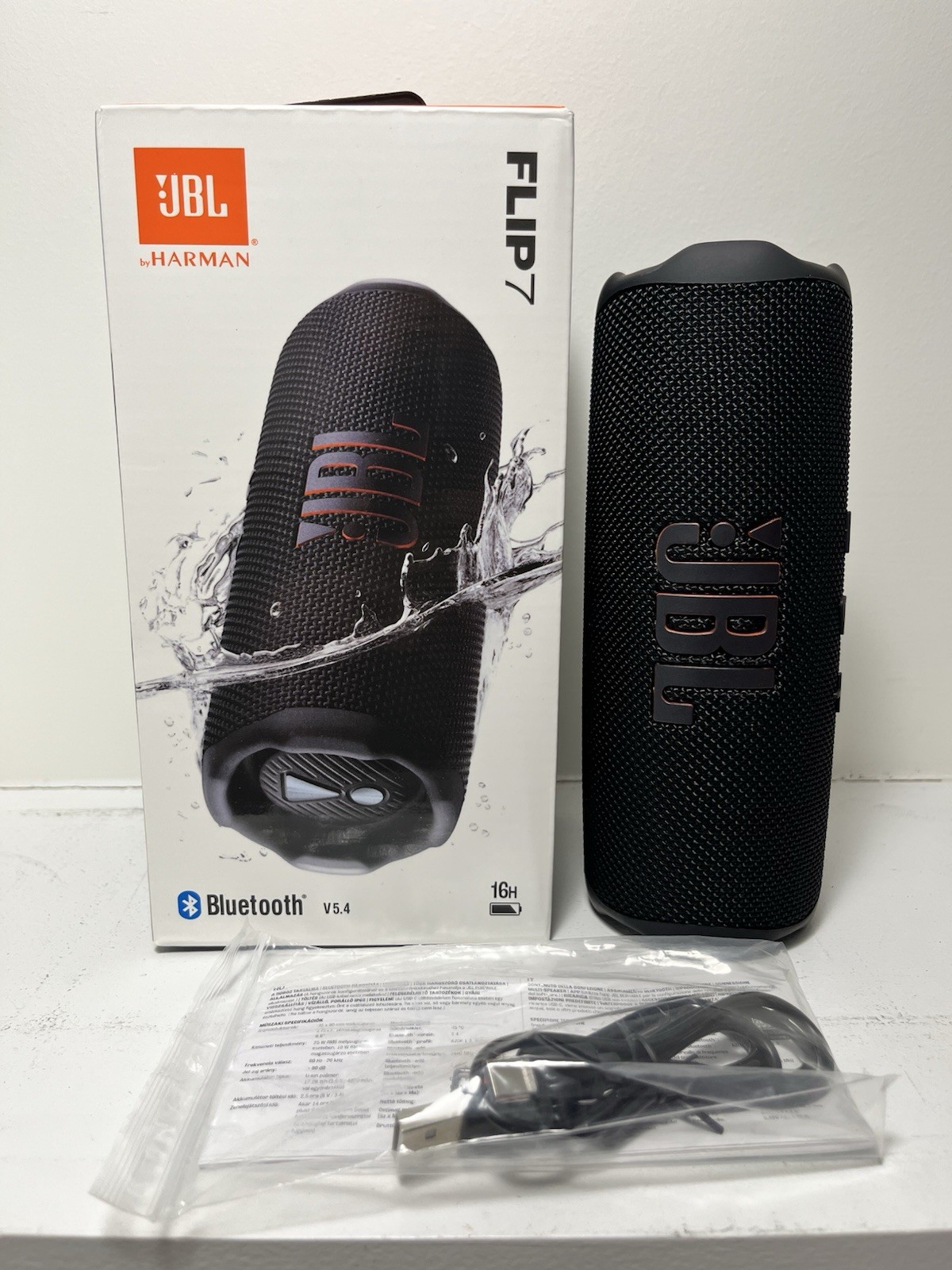 JBL Flip 7 Portable Waterproof Bluetooth Speaker | Black
