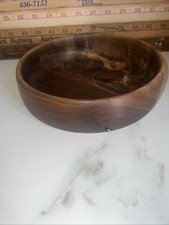 8 x 2" turned wood bowl Signed And Dated Handmade