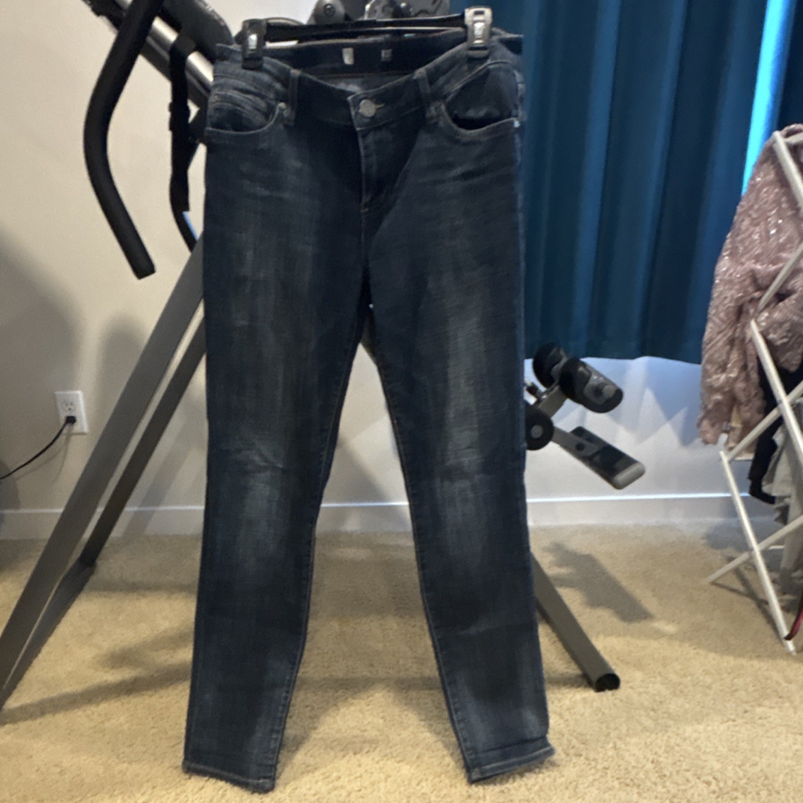 KUT Women’s Skinny Jeans Dark Wash Blue Denim Slim Fit Mid Rise 5-Pocket