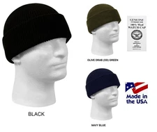 WOOL Watch Cap MADE IN USA Government Issue USGI Navy USMC Army USCG USAF Beanie