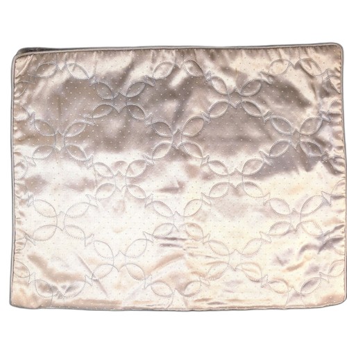 Vintage Mid Century Quilted Satin Lingerie Stocking PJ Bag