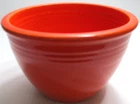 Vintage Homer Laughlin Fiesta Mixing Bowl # 1 Red / Orange 4" Tall CHIPS