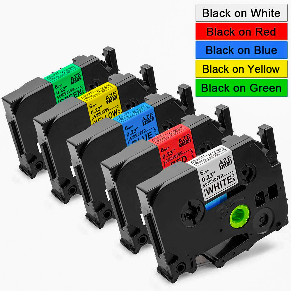 TZ-231 TZe-231 PT-D210 5Pk Replace Label Maker Tape 12mm for Brother P-Touch