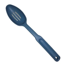 Pampered Chef Slotted Spoon Nylon Blue 13 in USA Excellent Condition 