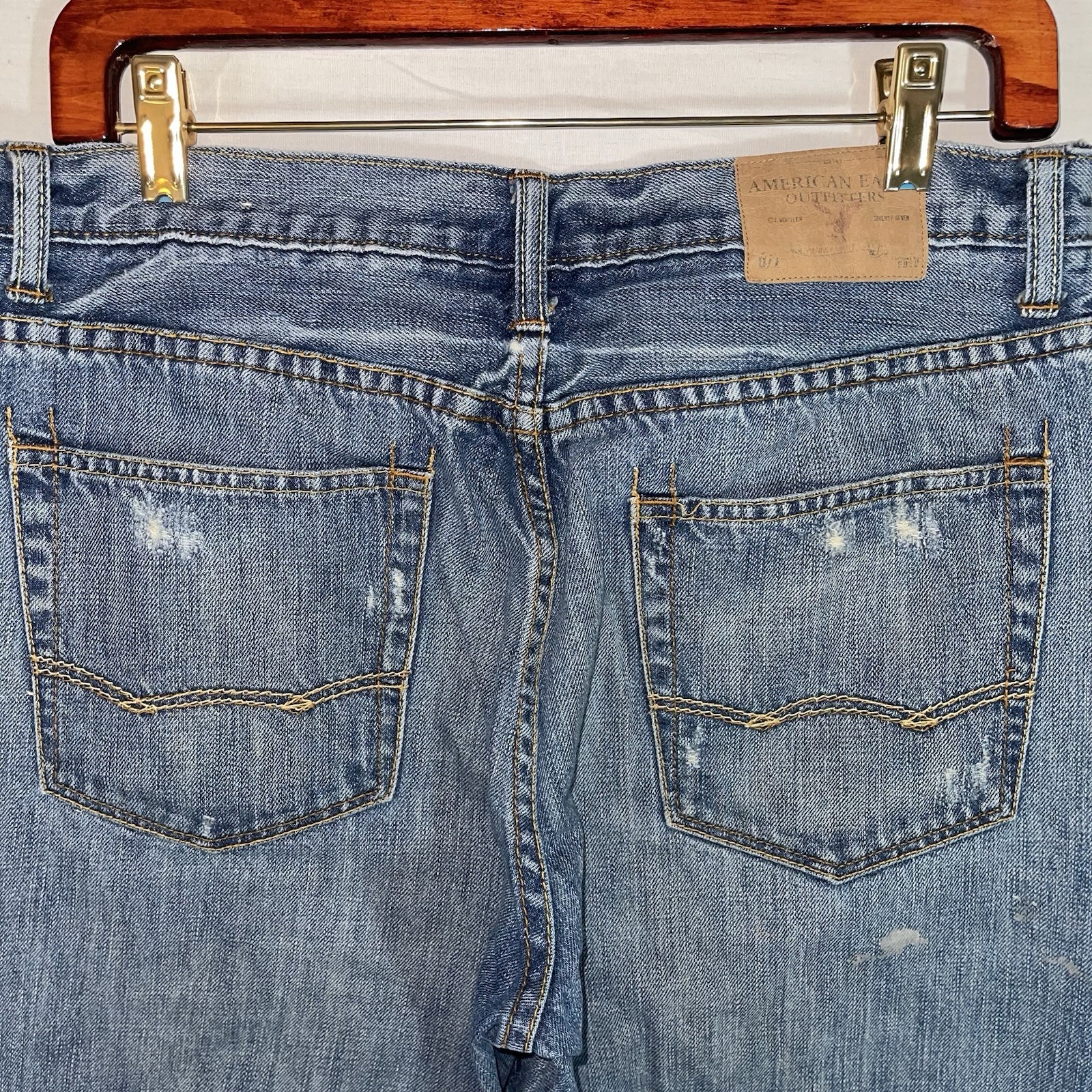 Vintage American Eagle Y2K Patchwork Distressed F… - image 13