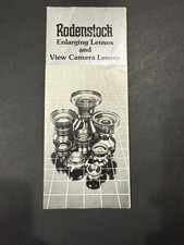 Rodenstock -Enlarging Lenses and View Camera Lenses Brochrue