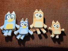 Bluey Wooden Playset 4 Piece Bliey Bingo Bandit Chilli