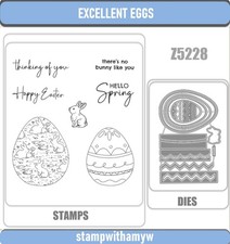 EXCELLENT EGGS Cutting Dies and Stamps Scrapbook DIY Greeting Handmade