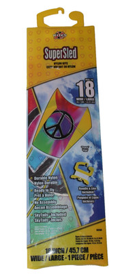XKites Super Sled Peace 18''  Nylon Kite #80104