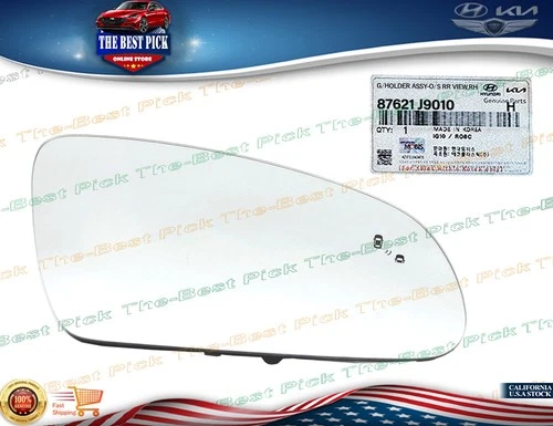 ⭐OEM⭐Hyundai Kona 2018-2023 Mirror GLASS & Holder PASSENGER Side BSD + HEATED