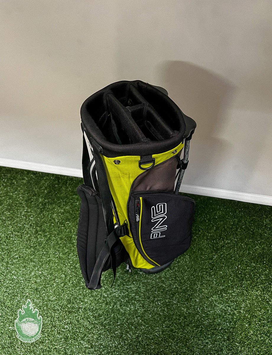 Used Ping Golf Cart/Carry Stand Bag 4-Way Green E2 Enhanced