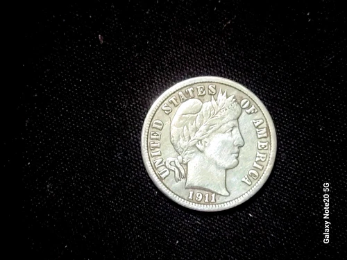 1911 S BARBER DIME BRIGHT AND SHINY HIGH GRADE BUT NOT GRADED BY PROFESSIONAL
