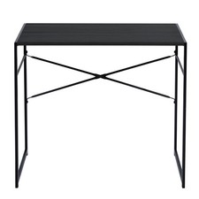 Escritorio de computadora industrial compacto estilo minimalista moderno negro Homycasa