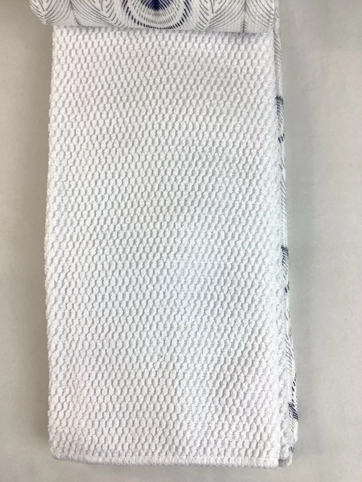 Paquete de 3 toallas de cocina de microfibra Laura Ashley azules y blancas plumas de pavo real Foto 3 de 4