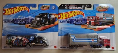 Hot Wheels Track Fleet 2 Pack - Optimus Prime And Hype Hauler.!