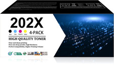 202X Toner Cartridge for HP Color LaserJet Pro M254  MFP M281 Series 4-Pack