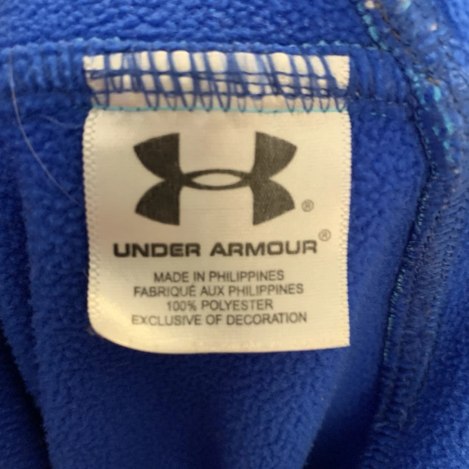 Under Armour 1/4 Zip Pullover Womens XL Blue Semi-Fitted Sweatshirt Thumbholes - Image 4 of 4