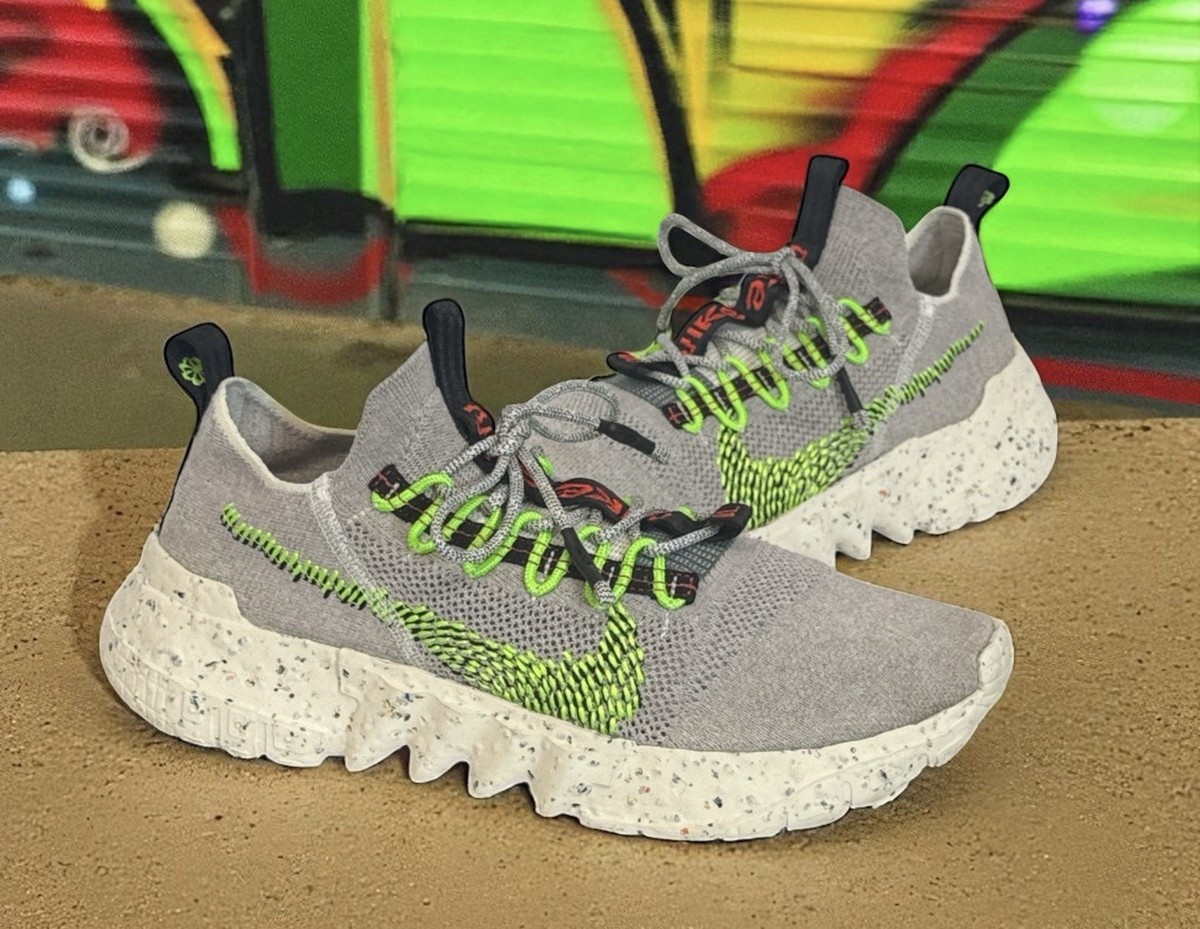 nike space hippie electric green