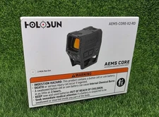 Holosun AEMS 2 MOA Enclosed Rifle Red Dot Sight, Aluminum - AEMS-CORE-X2-RD