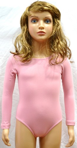 GIRL'S COTTON LONG SLEEVE LEOTARDS STRETCHY DANCE/GYM/BALLET SPORTS COLOUR&SIZES - Picture 5 of 37