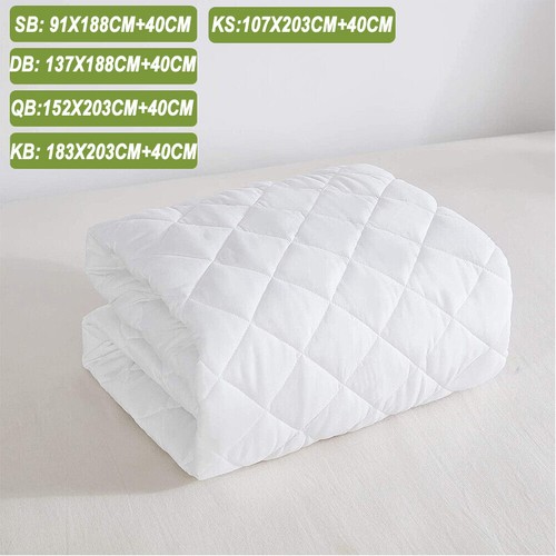 EXTRA DEEP MATTRESS DOUBLE LUXURY QUILTED MATRESS PROTECTOR FITTED BED COVER LOT - Picture 14 of 18