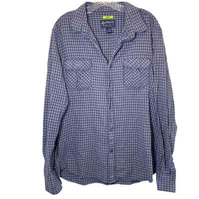 American Rag long sleeves button up down shirt blue plaid size extra large 